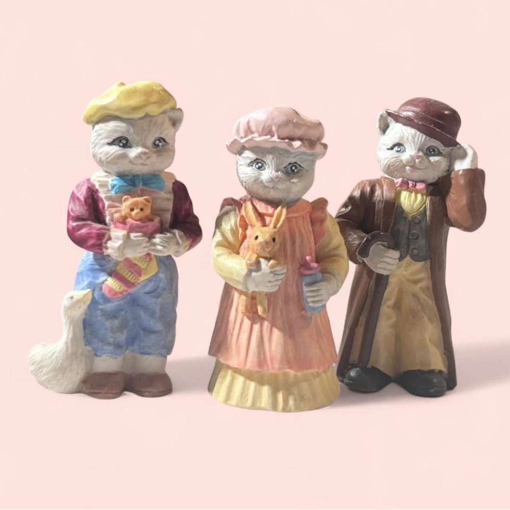 J.C. Cat Figurine Trio